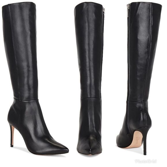 Revolve Schutz Mikki Up Stiletto Boot in Black - Picture 1 of 10
